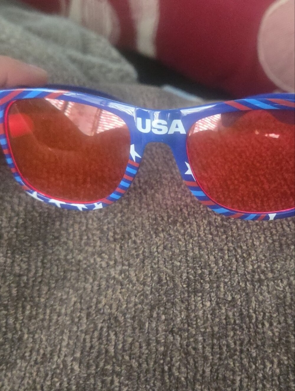 USA Kids' Patriotic Red Lens Sunglasses